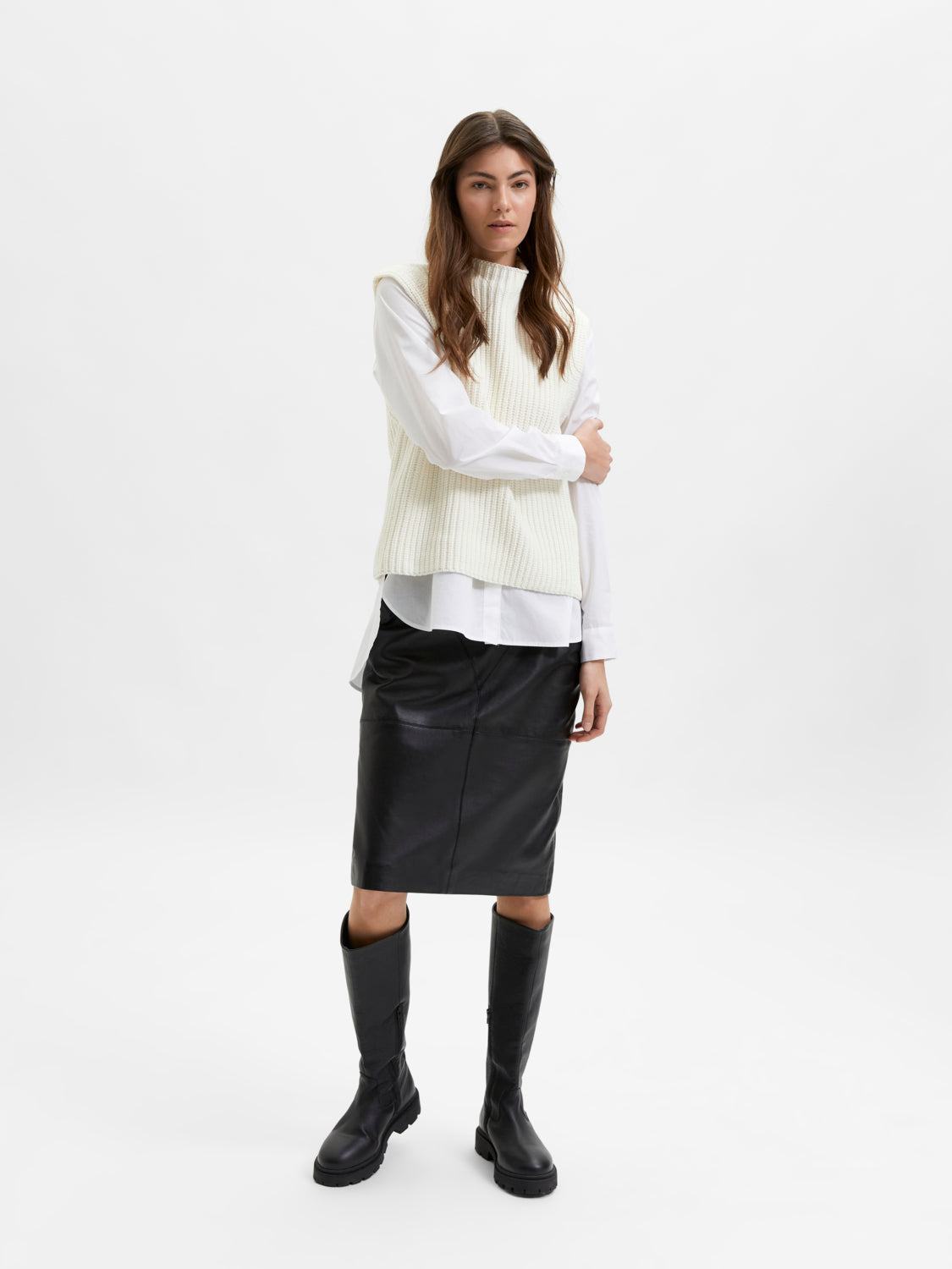 SELECTED FEMME - ORI SKJORTE - HVIT